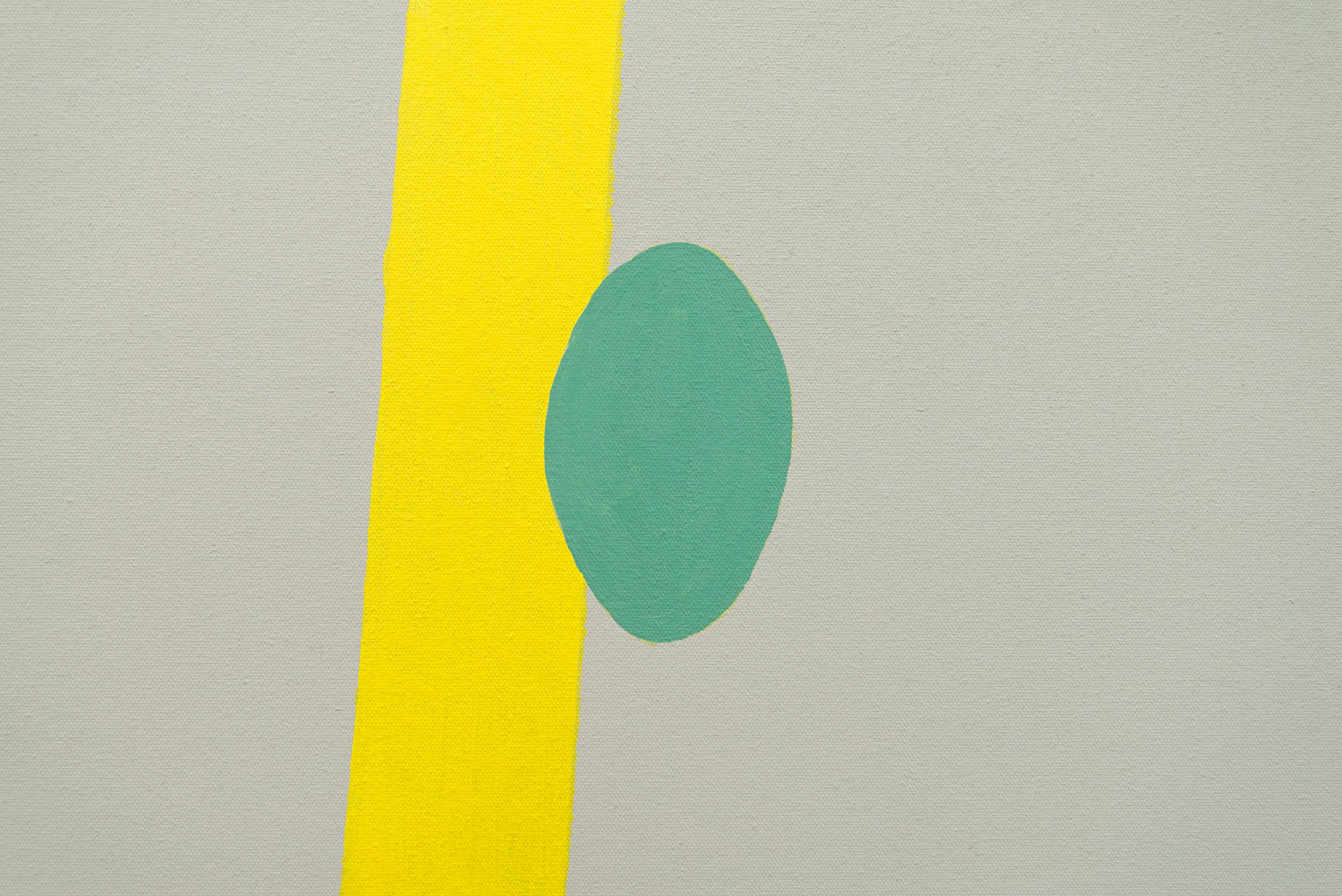 Playback - minimalista, contemporaneo, astratto, alberi, acrilico su tela - Abstract Painting Beige di Pat Service