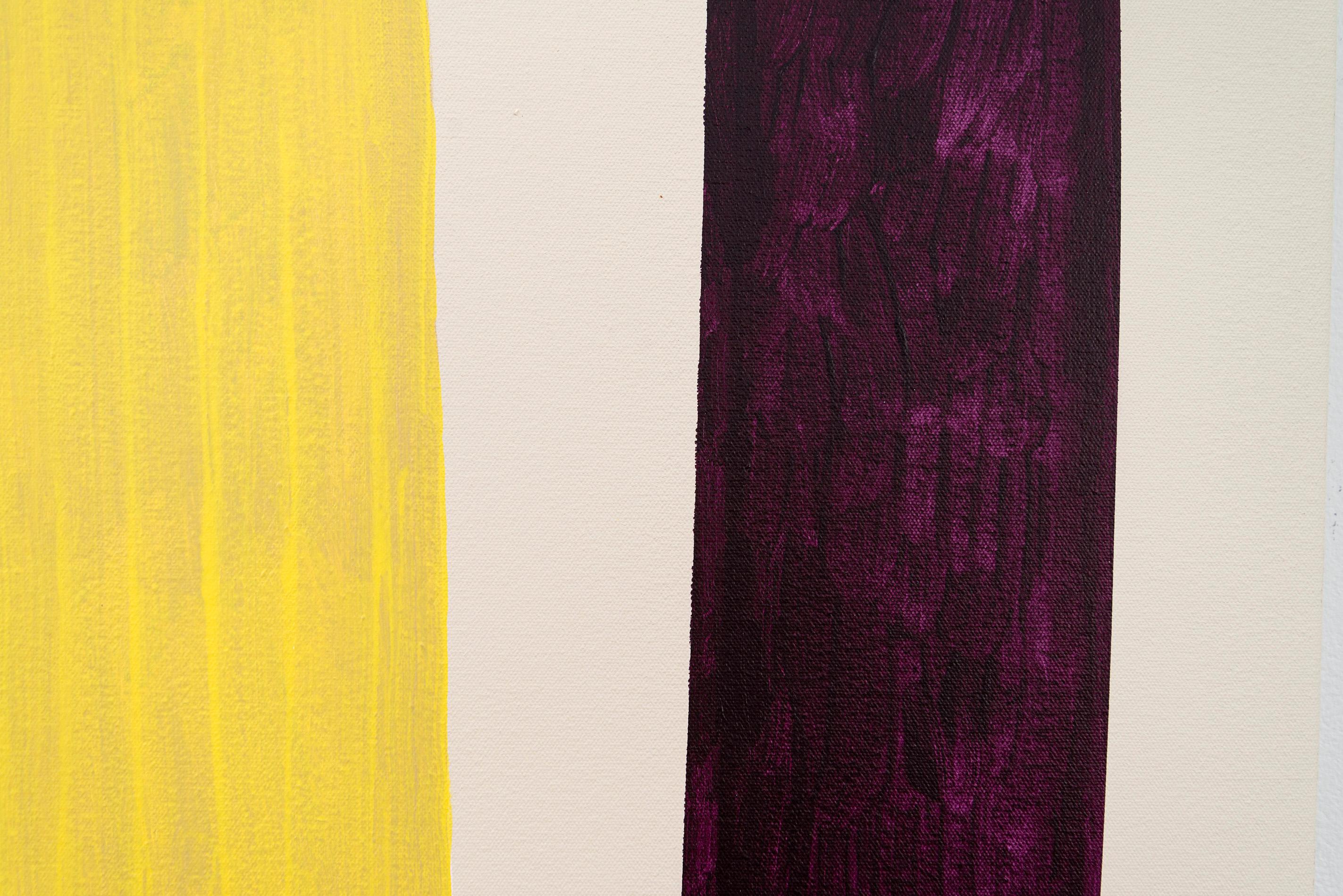 Stand de glace - minimaliste, contemporain, abstrait, arbres, acrylique sur toile - Contemporain Painting par Pat Service