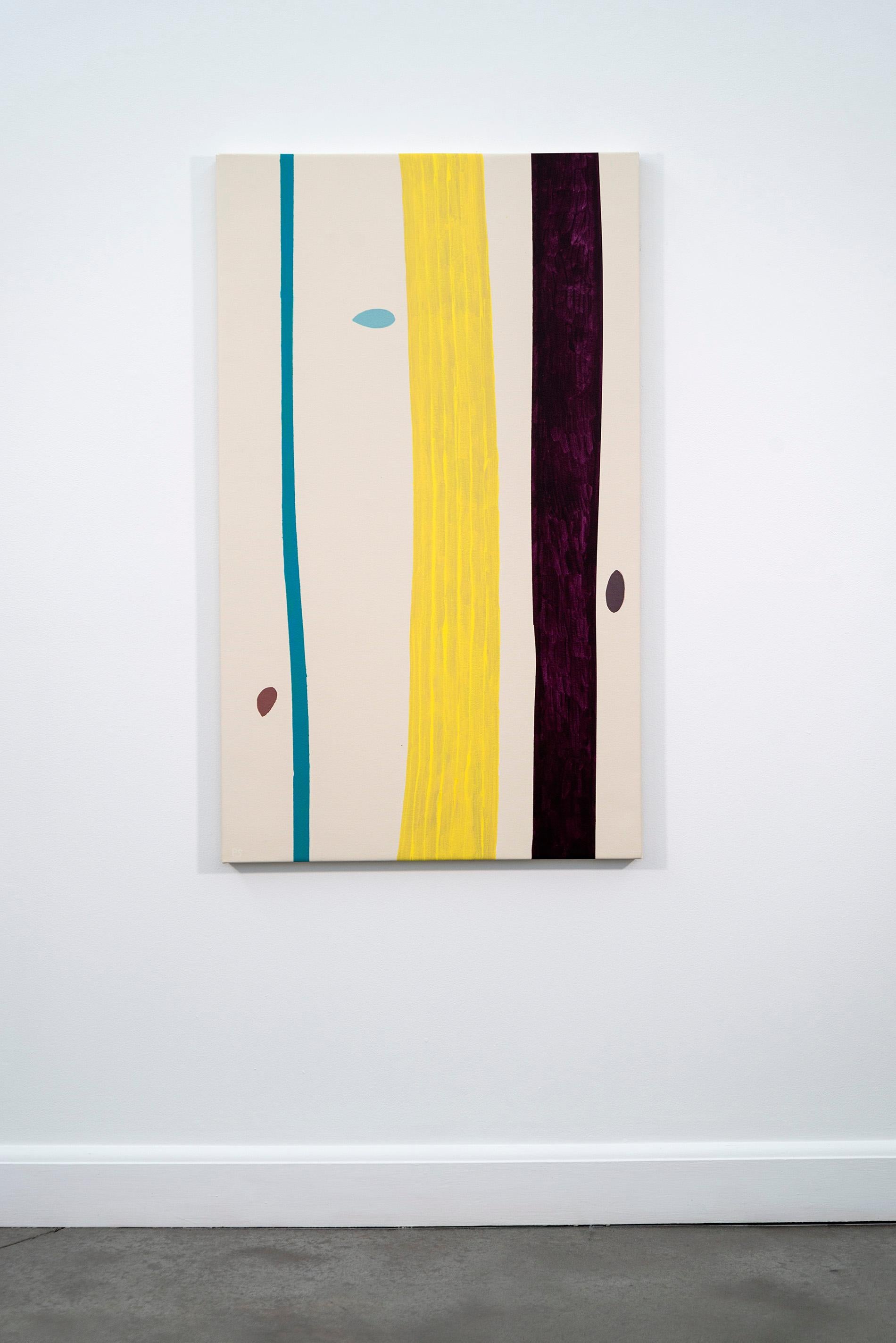 Stand de glace - minimaliste, contemporain, abstrait, arbres, acrylique sur toile en vente 2
