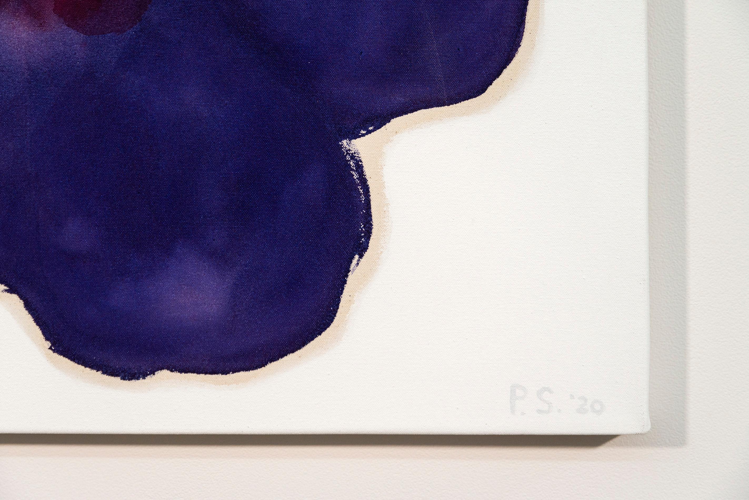 Purple Rain - zeitgenössisch, minimalistisch, abstrakt, floral, Acryl auf Leinwand (Zeitgenössisch), Painting, von Pat Service
