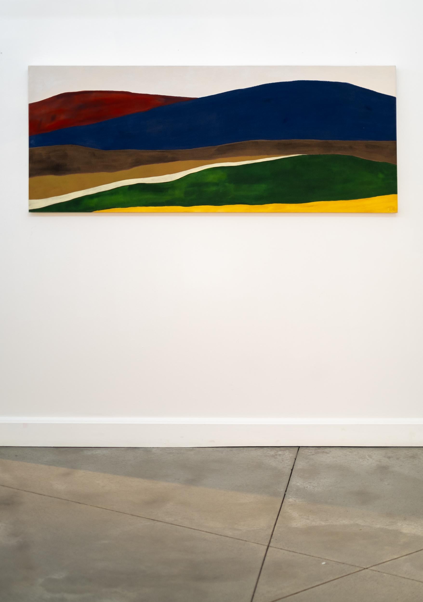 Montaña Roja - minimalista, contemporáneo, abstracto, paisaje, acrílico sobre lienzo - Painting de Pat Service