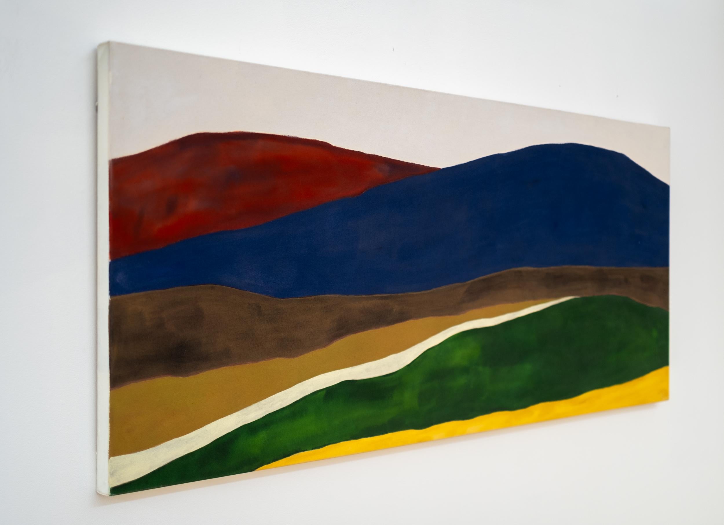 Montaña Roja - minimalista, contemporáneo, abstracto, paisaje, acrílico sobre lienzo - Painting Abstracto de Pat Service