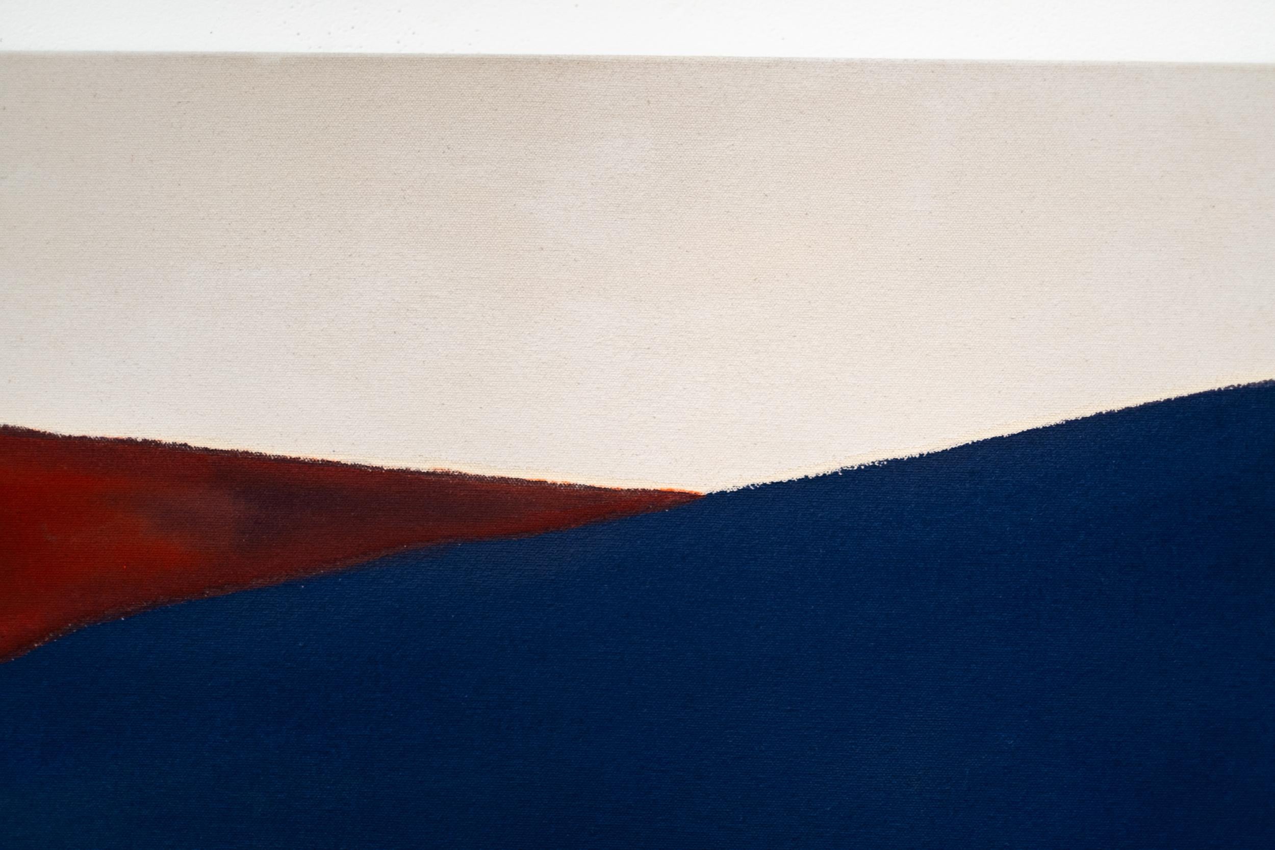 Montaña Roja - minimalista, contemporáneo, abstracto, paisaje, acrílico sobre lienzo en venta 2