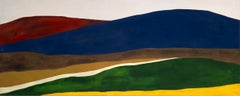 Red Mountain - minimalista, contemporaneo, astratto, paesaggio, acrilico su tela