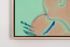 Regard - colorful, expressive, female, abstracted figurative, acrylic on canvas