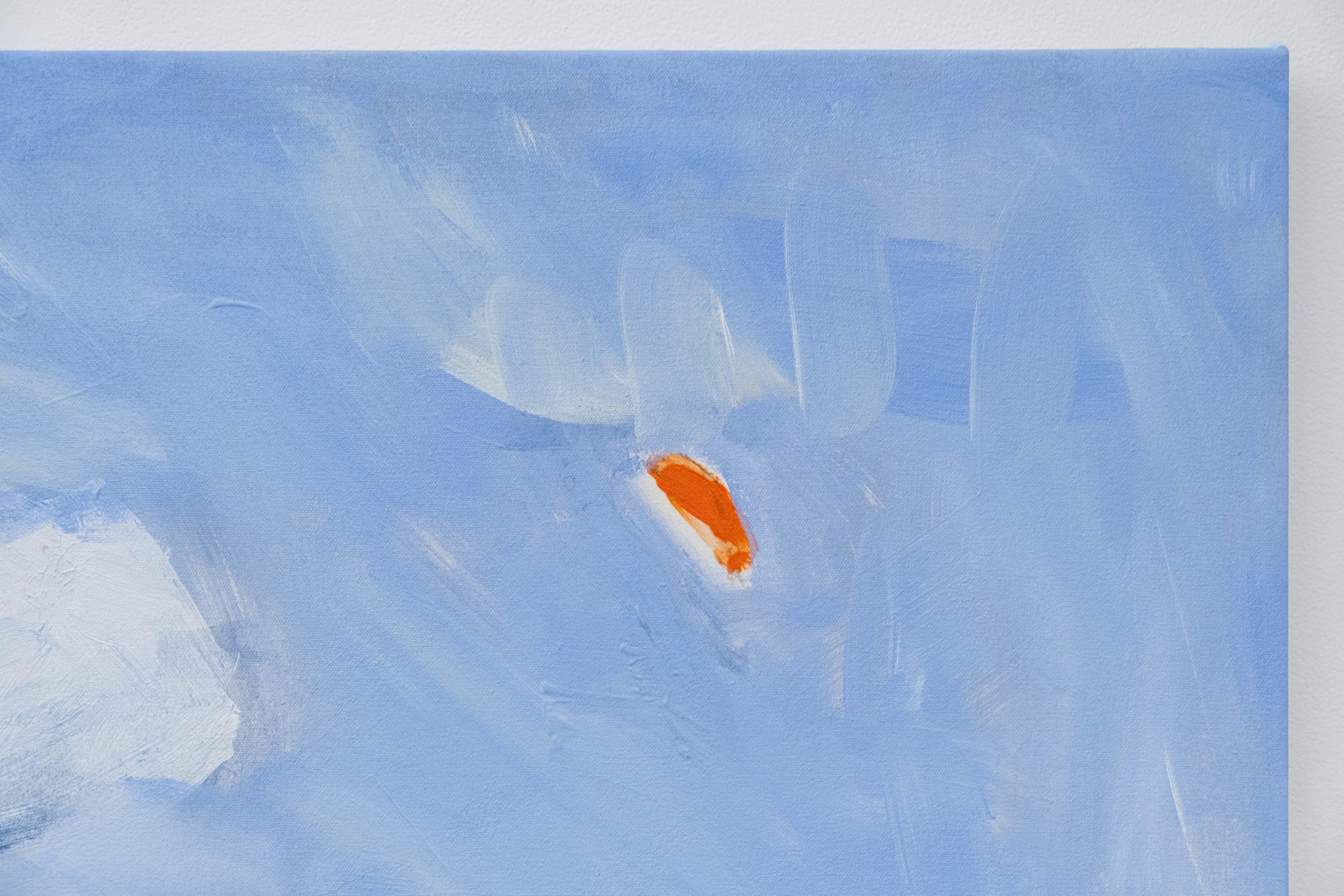 Rückkehr – leuchtende, farbenfrohe, minimalistische, abstrakte Landschaft, Acryl auf Leinwand im Angebot 2