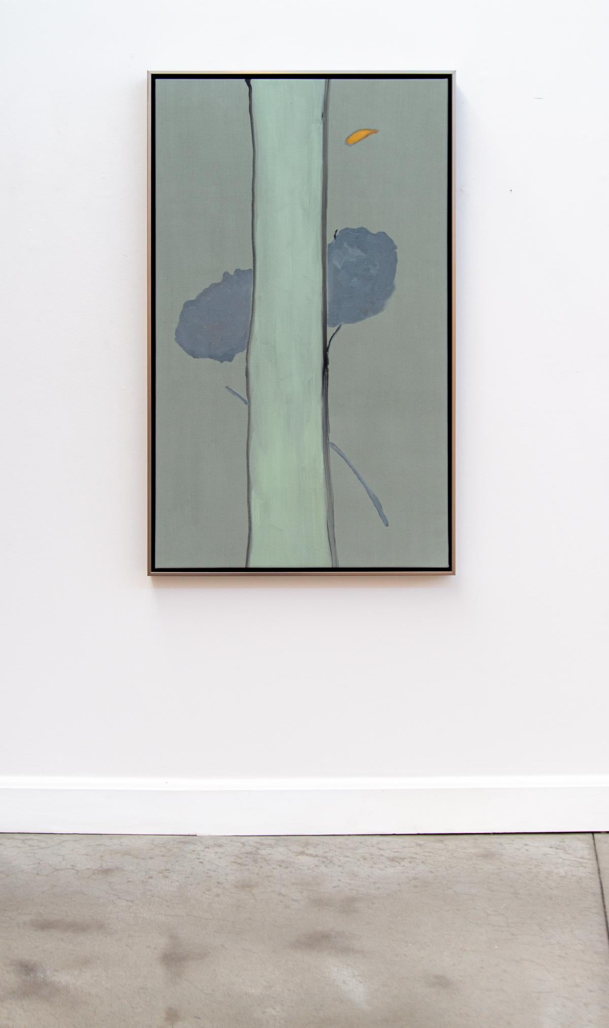 Sentinel - haute, minimaliste, forêt abstraite, acrylique sur toile - Painting de Pat Service