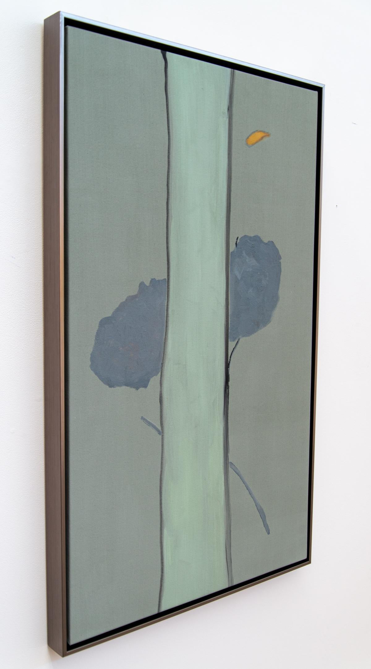 Sentinel - haute, minimaliste, forêt abstraite, acrylique sur toile - Abstrait Painting par Pat Service