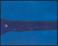 Shoreline - Mystic Blue - painting, abstract, contemporary, acrylic on canvas