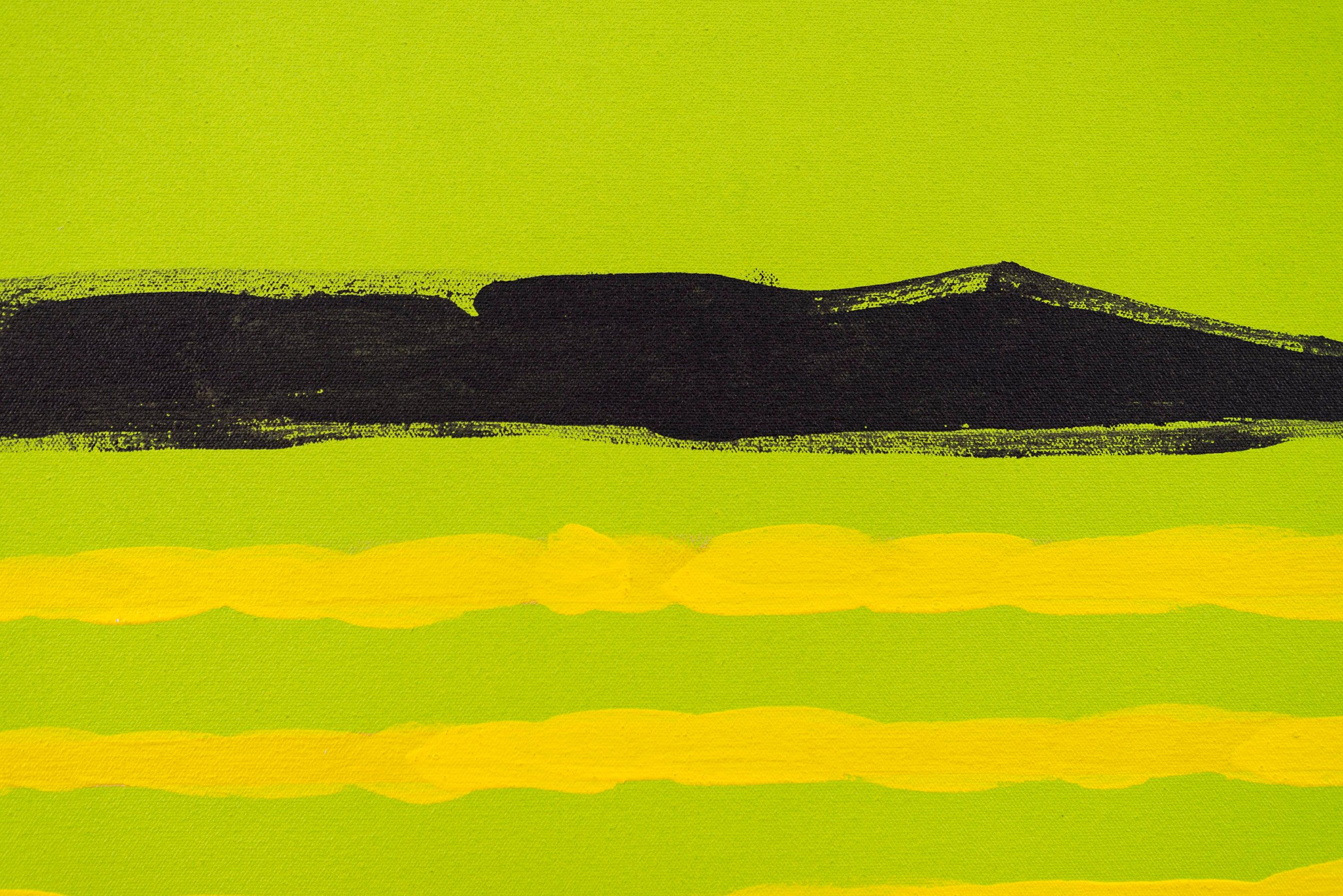Side Road (Red) - contemporaneo, astratto, paesaggio, acrilico su tela - Painting Astratto di Pat Service