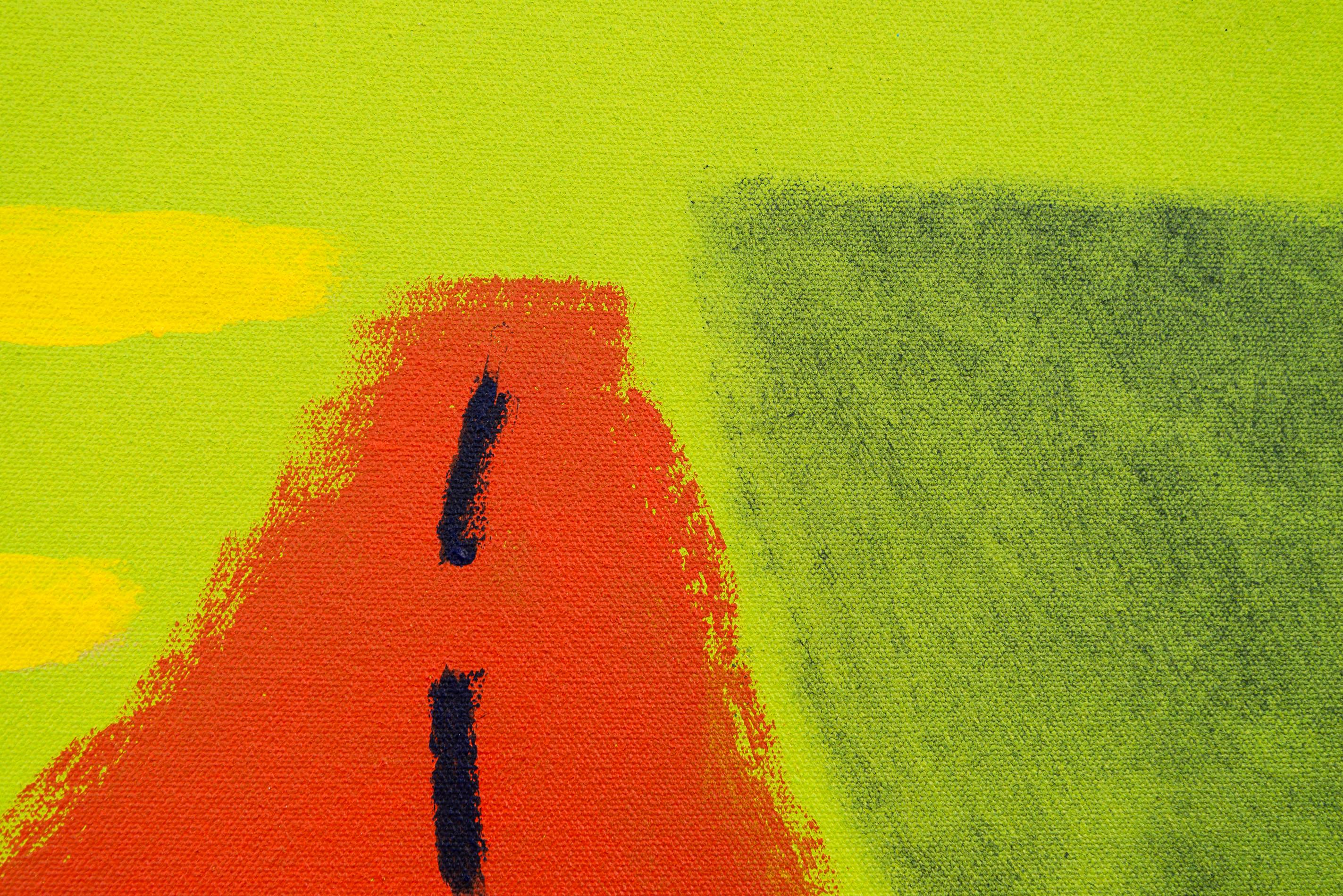 Questo quadro astratto minimalista di un paesaggio offre un tocco di colore rosso.

La canadese Pat Service ha avuto una carriera decennale che le ha permesso di essere considerata una delle migliori artiste canadesi di paesaggi. In questo periodo