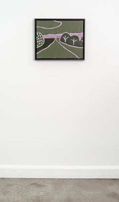 Simple Story - paesaggio colorato, minimalista e astratto, acrilico su tela