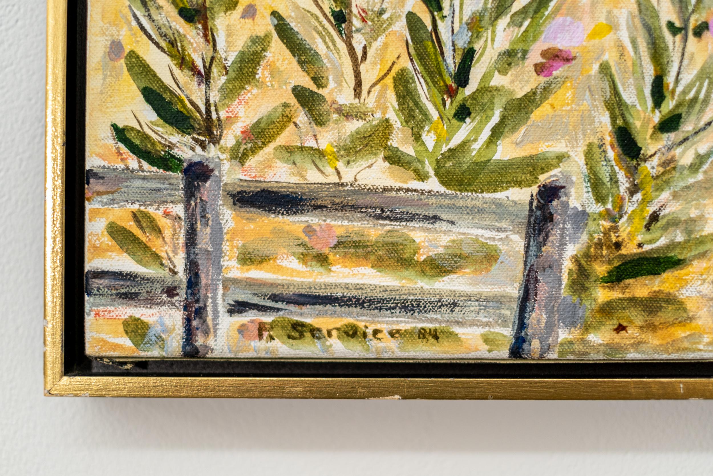 Small Surprise - contemporary, landscape, acrylic and charcoal on canvas For Sale 2