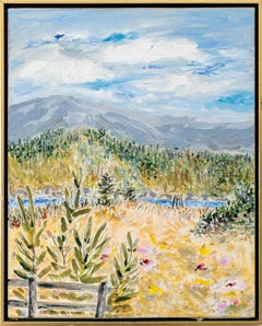Small Surprise - contemporary, landscape, acrylic and charcoal on canvas