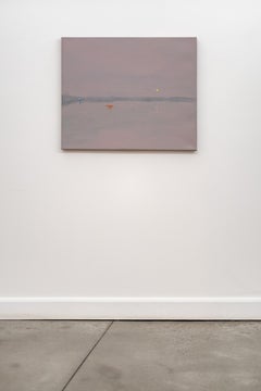 Still Lake - Dusky - Minimalist Oil Painting on Canvas, Circa 2005