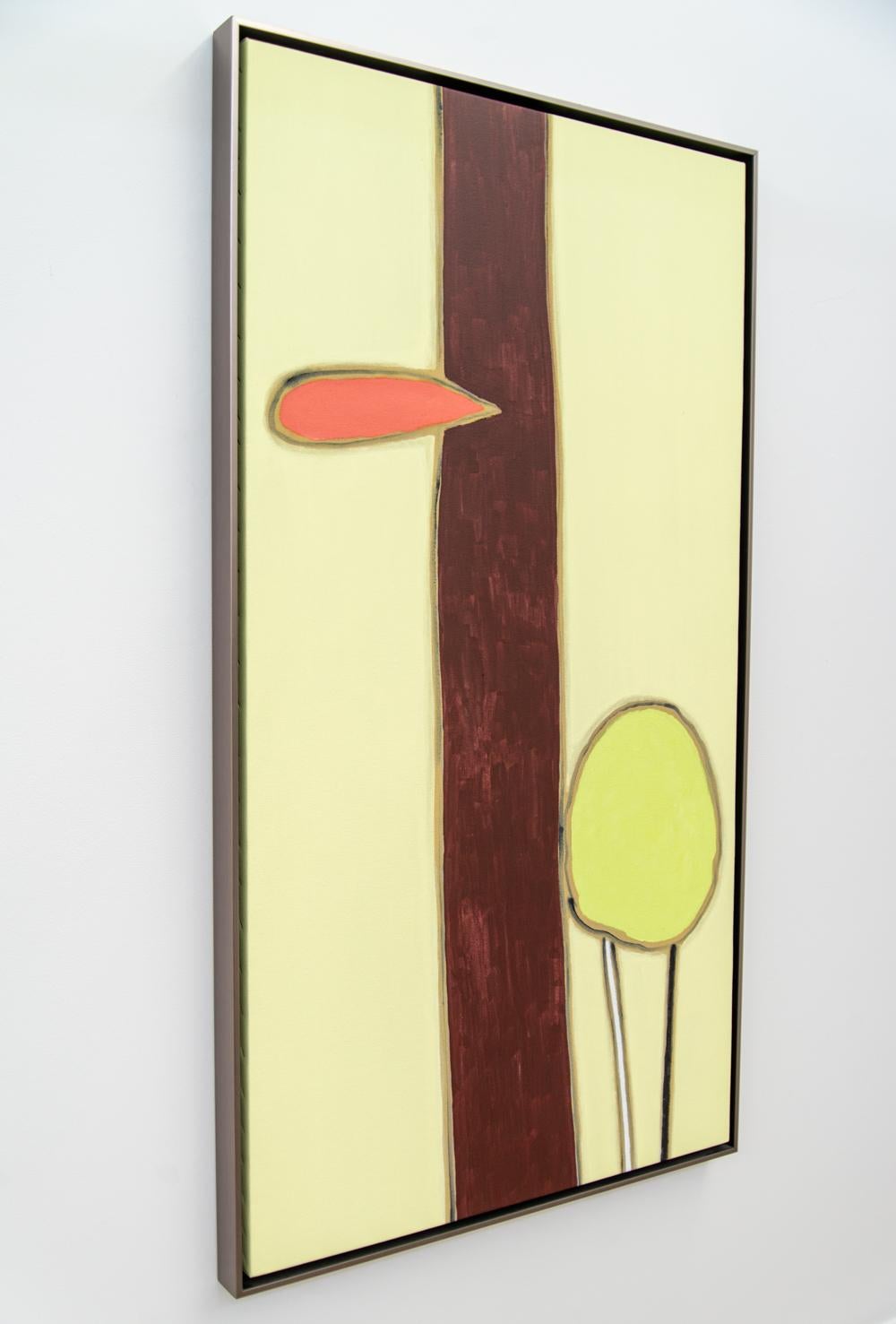 Threesome - haut, coloré, minimaliste, abstrait, acrylique sur toile - Painting de Pat Service
