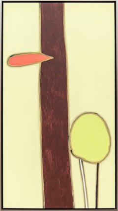 Threesome - tall, colorful, minimalist, abstracted, acrylic on canvas