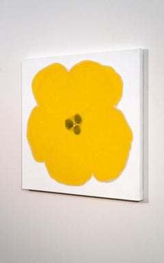 Twin 1 - colorful, expressive, minimal, abstract, floral, acrylic on canvas