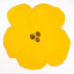 Gemelo 1 - colorido, expresivo, minimalista, abstracto, floral, acrílico sobre lienzo
