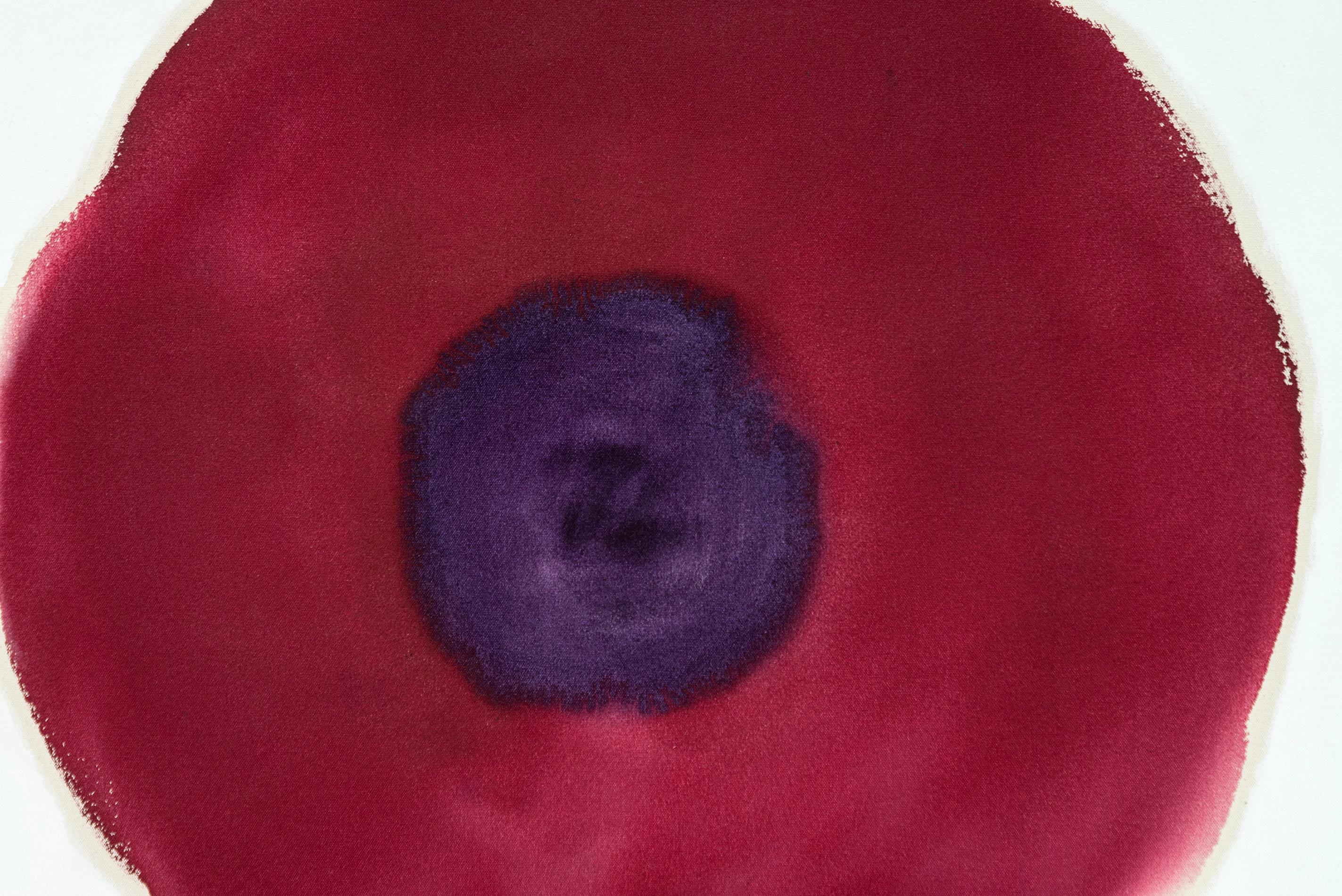 Velvet Poppy - colorful, expressive, minimal, abstract floral, acrylic on canvas For Sale 1