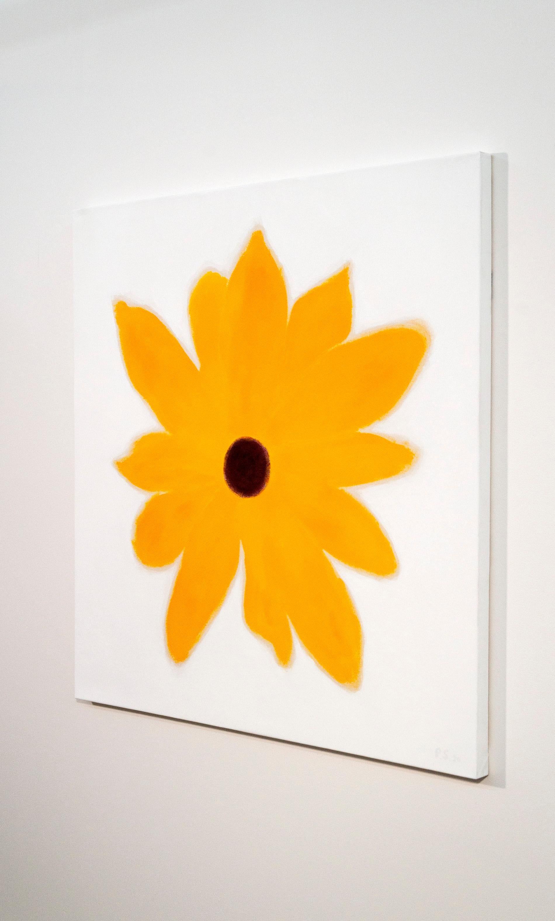 Wilde Karte – farbenfrohe, ausdrucksstarke, minimalistische, abstrakte, florale Acryl auf Leinwand – Painting von Pat Service