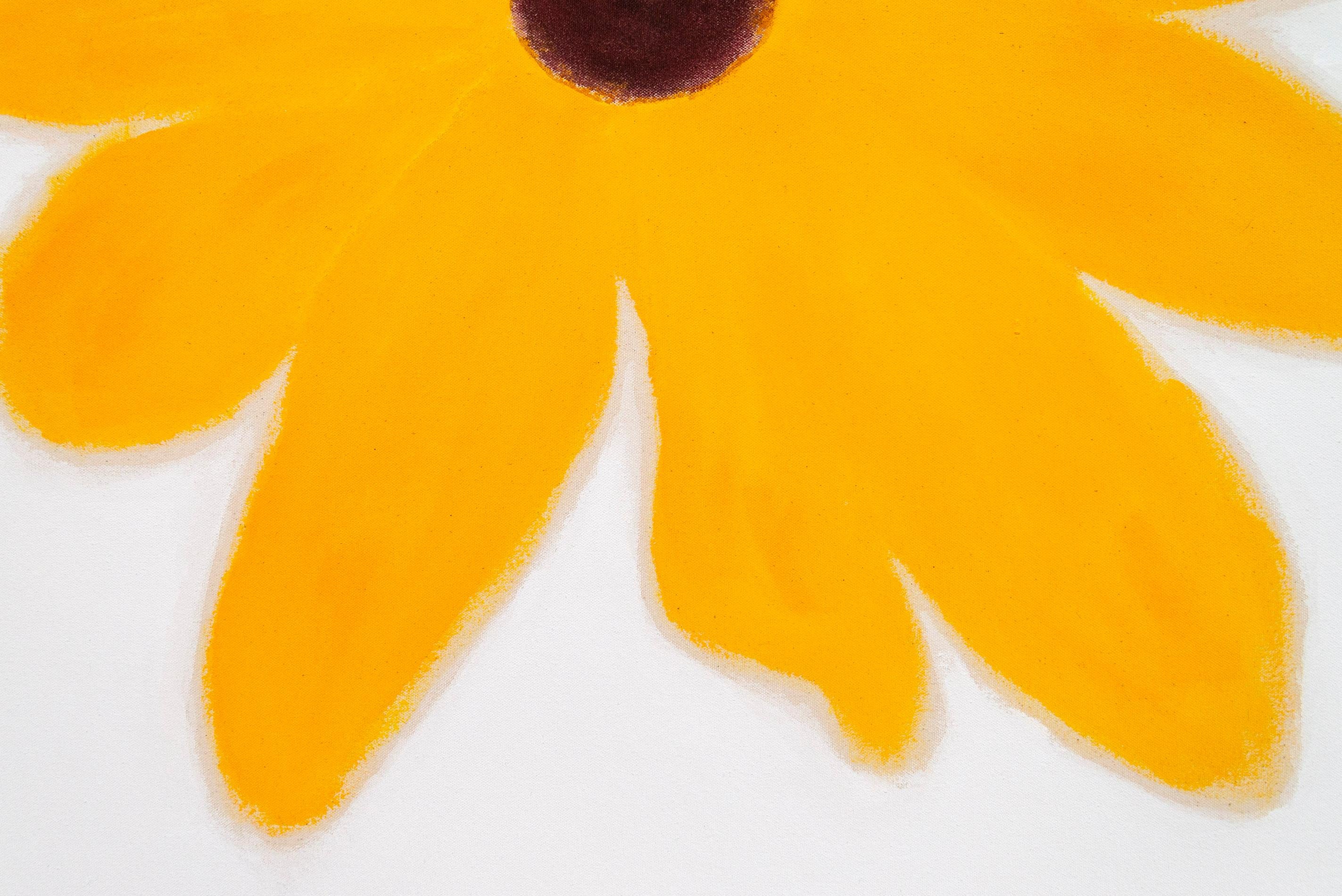 Wilde Karte – farbenfrohe, ausdrucksstarke, minimalistische, abstrakte, florale Acryl auf Leinwand (Zeitgenössisch), Painting, von Pat Service