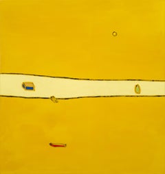 Zinger - Abstract Landscape Painting, Acrylic on Canvas