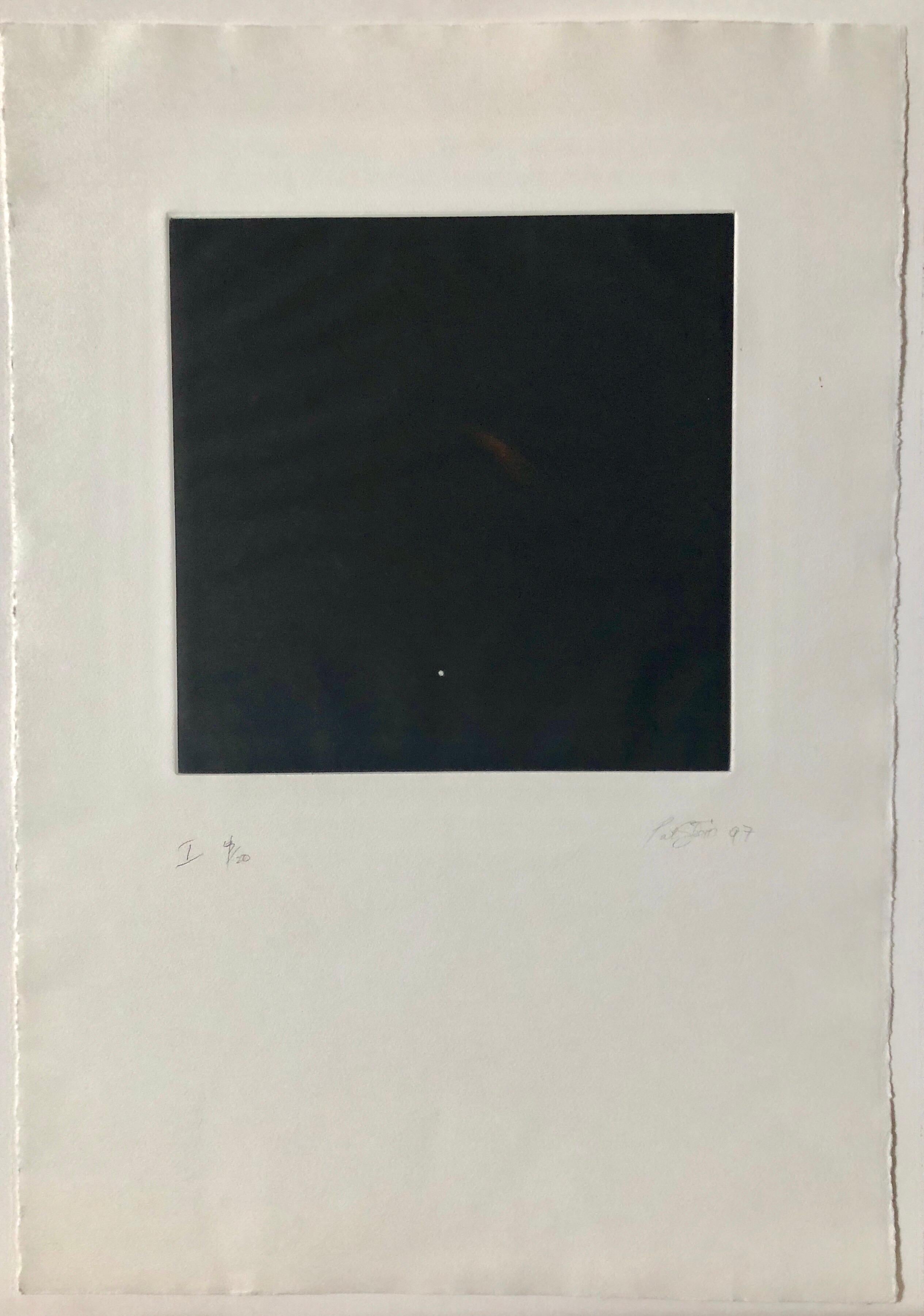 Comet, Outer Space Dark Series Aquatint Etching Color Abstract Expressionist  For Sale 4