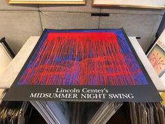 Pat Steir-Night Swing-41"" x 37""-Serigraphie-1993-Abstract-Red, Blue