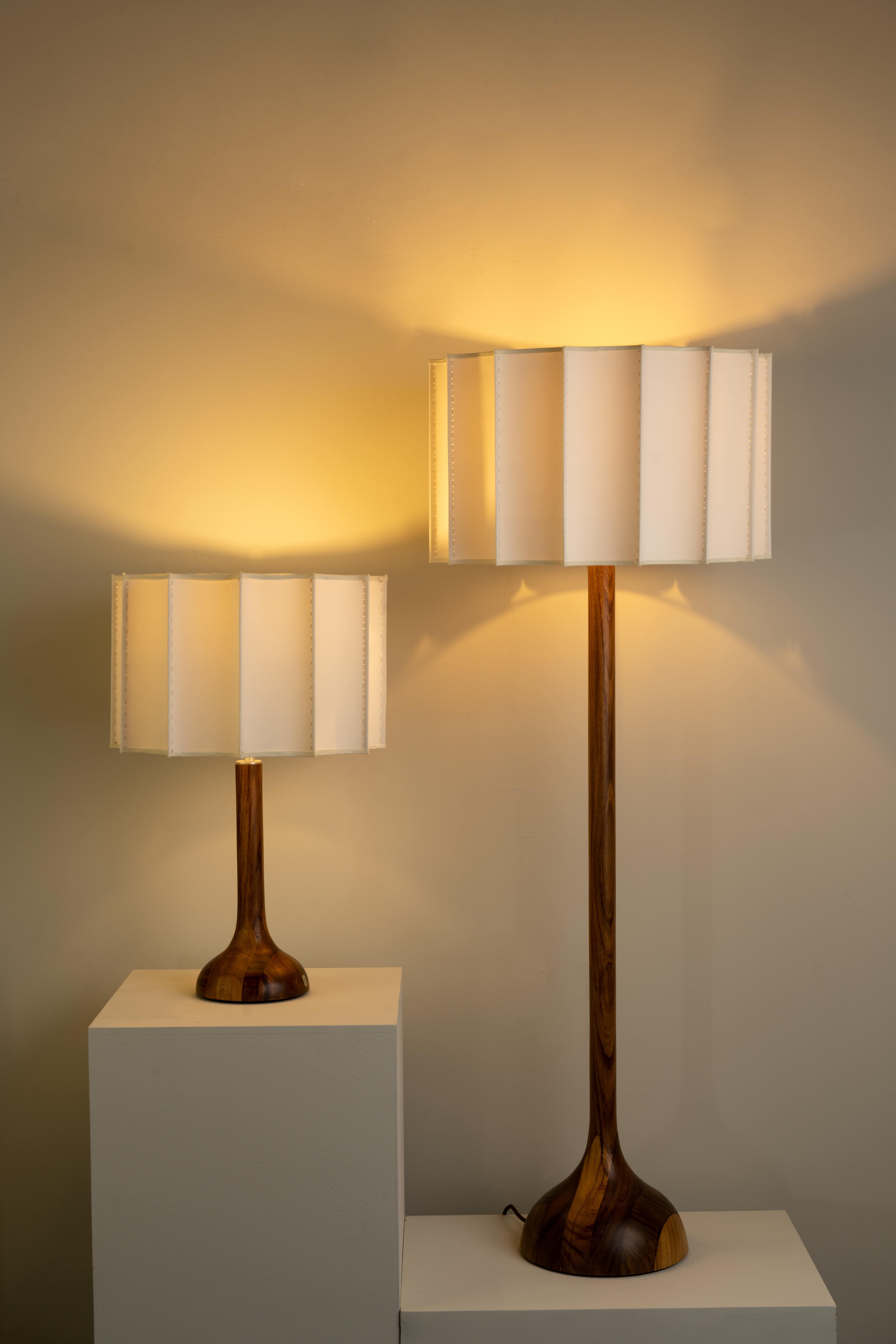 floor lamp with fluted shade