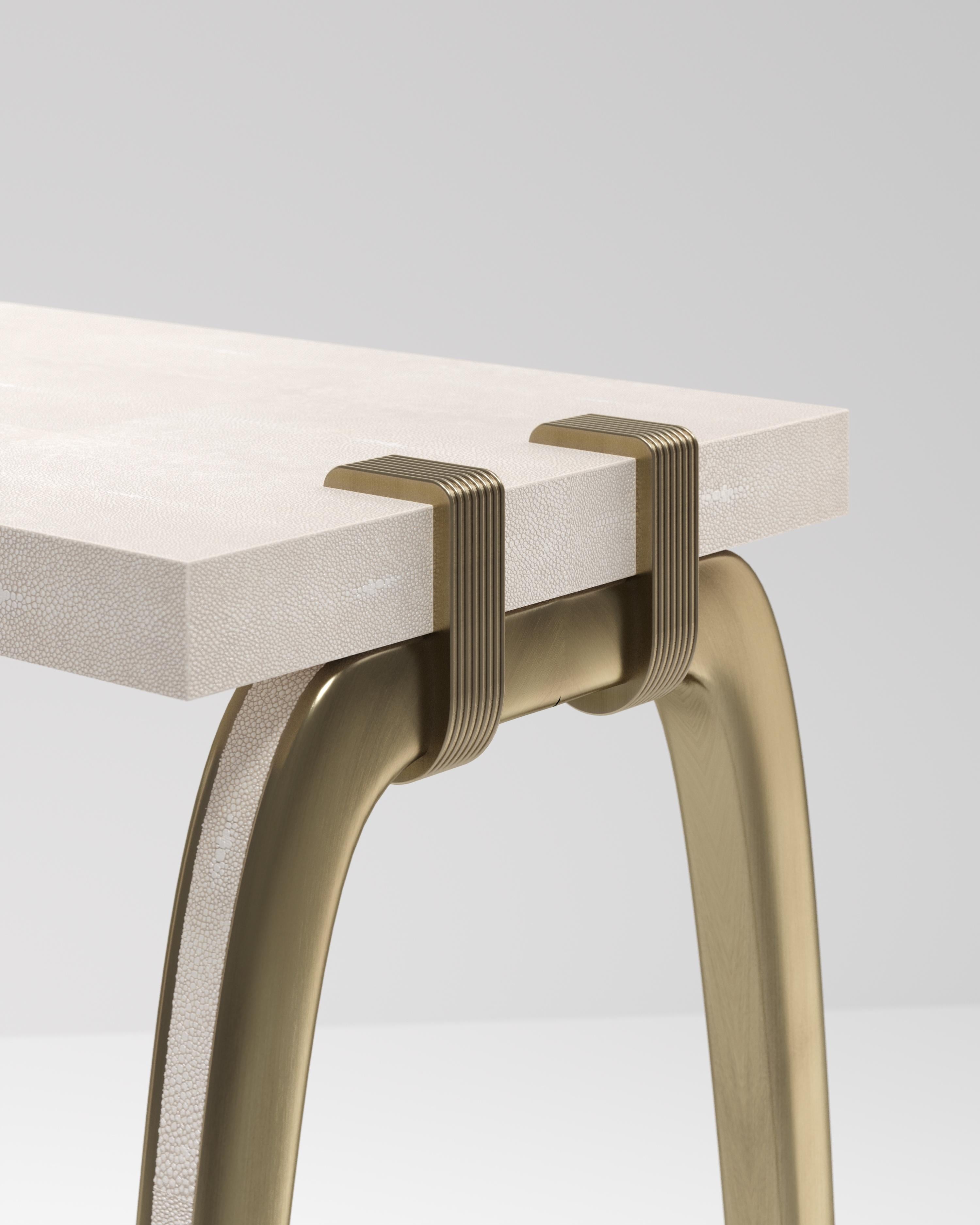 Table console Patagonia avec dtails en bronze-patina et laiton de R&Y Augousti en vente 10