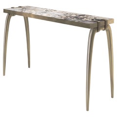 Patagonia Console Table with Bronze-Patina Brass Details by R&Y Augousti