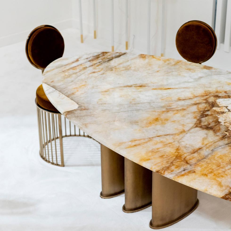 Italian Patagonia Marble Dining Table For Sale