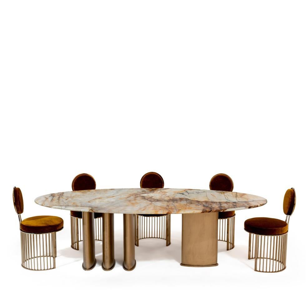Table de salle à manger en marbre Patagonia Neuf - En vente à Milan, IT
