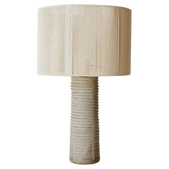 Patagonia Weißgraue Mattkeramik-Tischlampe von Grès Éditions