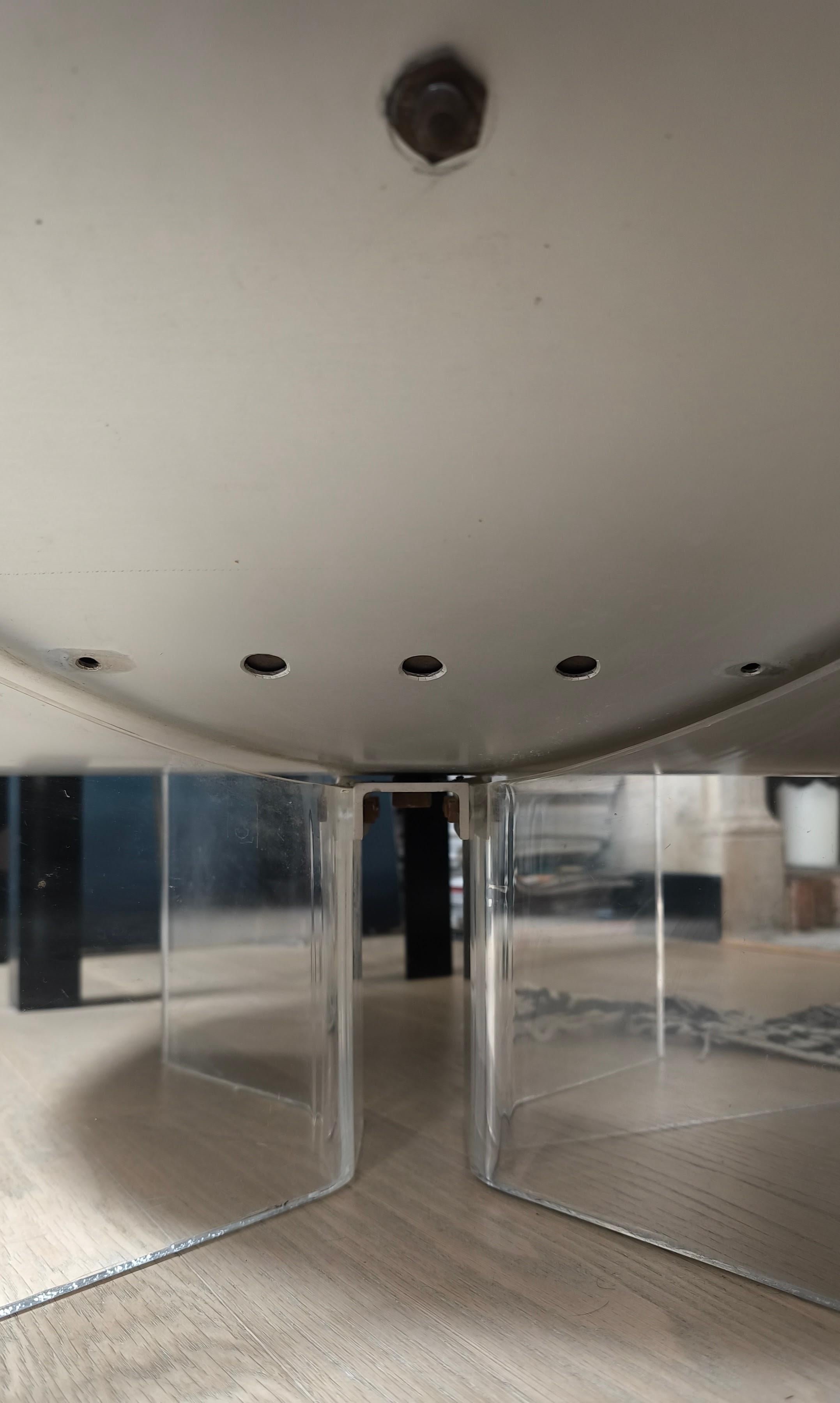 Patate armchair in altuglas, aluminum and fabric by Pierre Vandel - 70 s, France For Sale 13