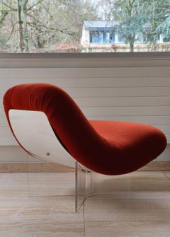 Fauteuil Patate en altuglas, aluminium et tissu par Pierre Vandel - 70 s, France