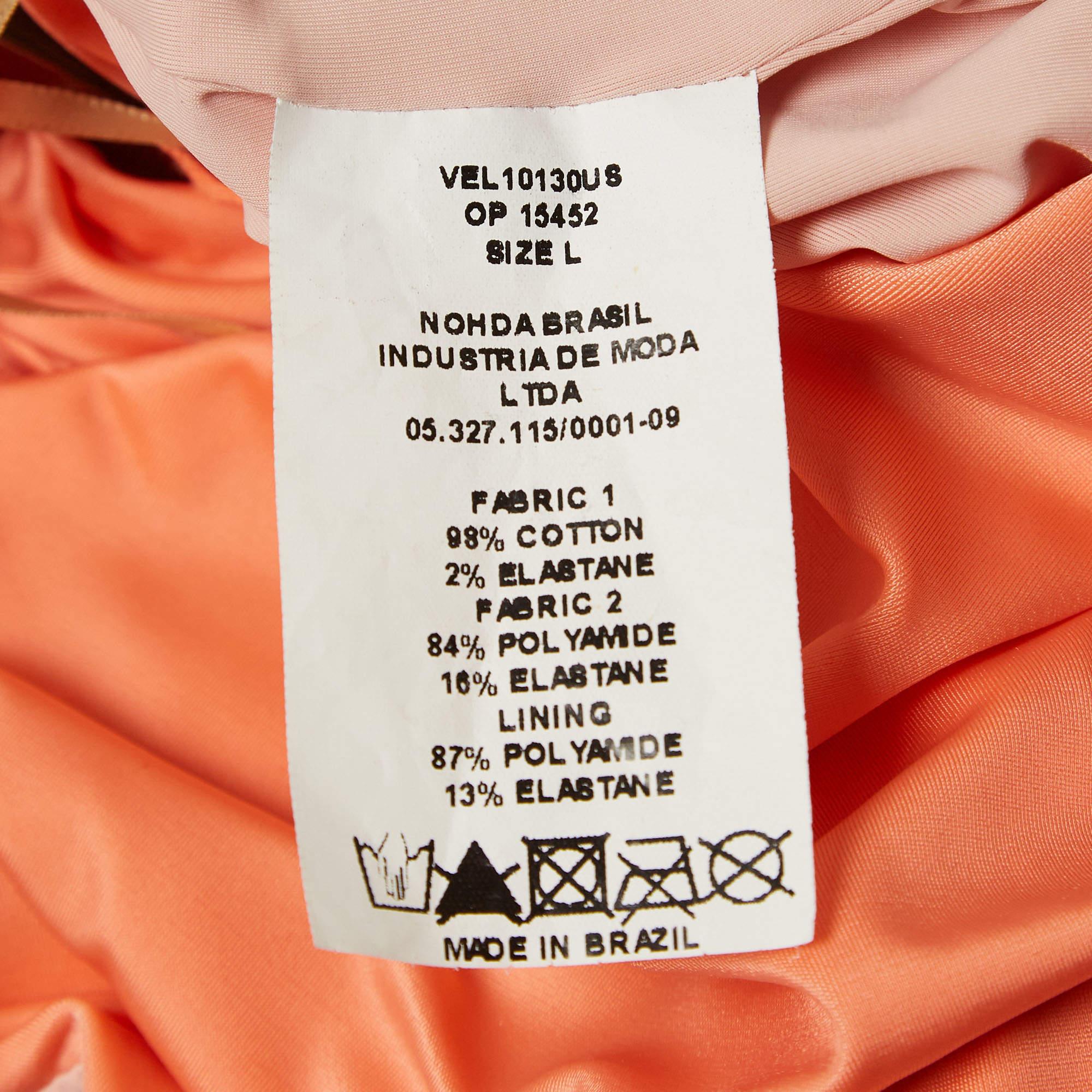  Patbo rose corail en maille et jersey avec découpes transparentes, taille L Pour femmes 