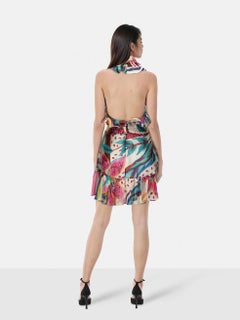 PatBO Floral Ruffled Backless Dress Size XXS