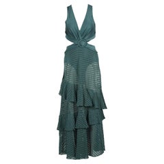 Patbo Stretch Jersey And Crochet Knit Maxi Dress Xsmall