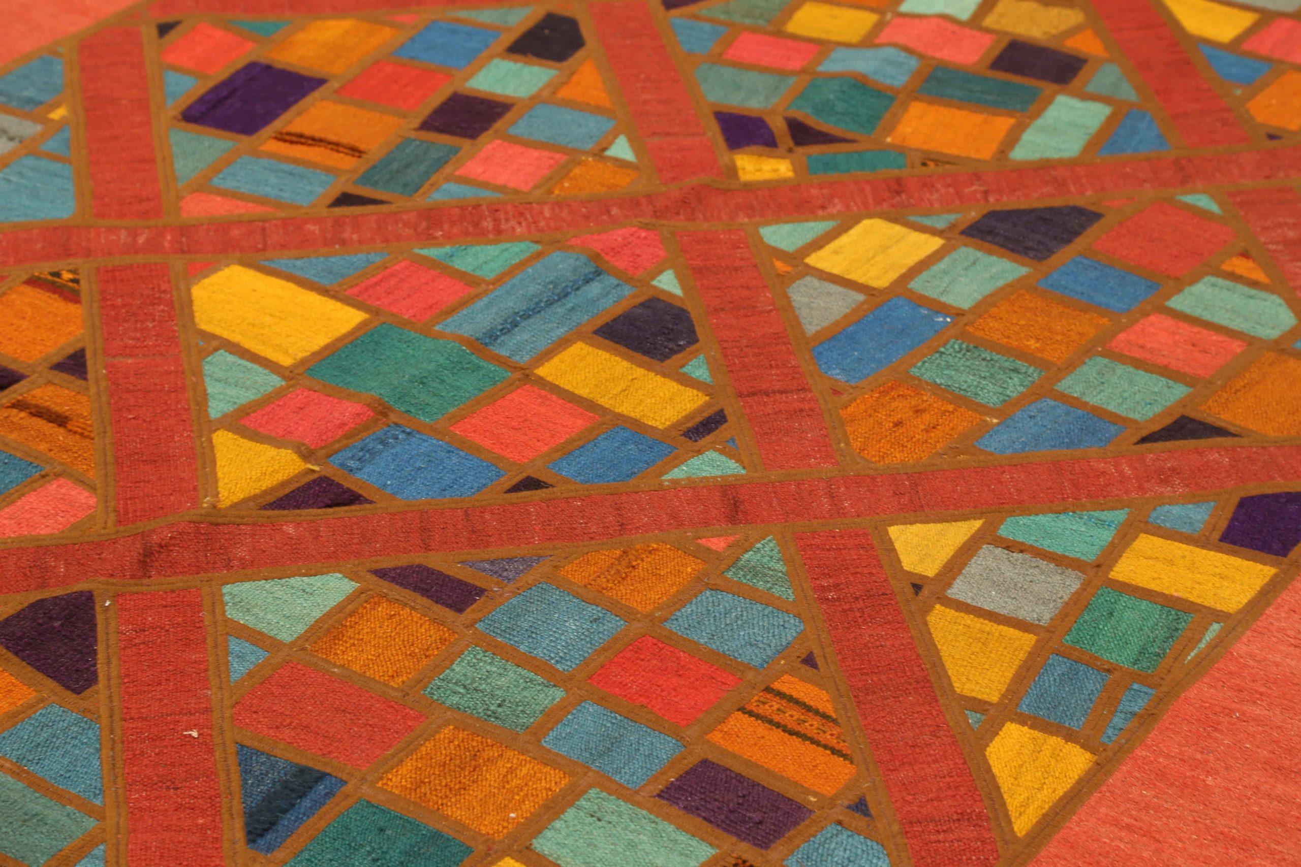 Tappeti Patch Killim Circa 1990 - 15393 In condizioni ottime in vendita a Dallas, TX