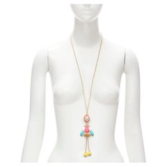 PATCH NYC colourful wood puppet doll charm necklace