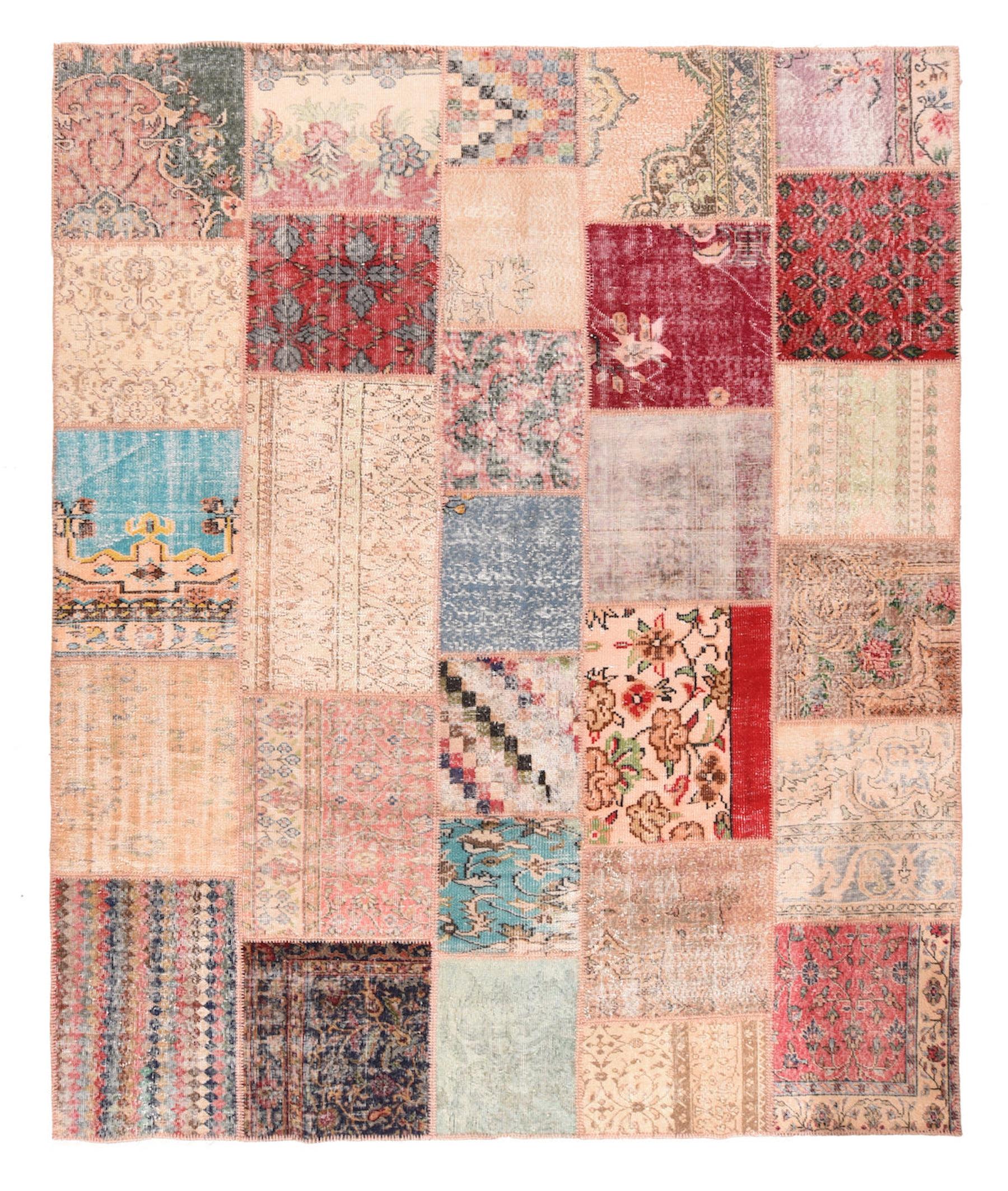 Turco Tappeto Patch Work 8'3'' x 9'10'' in vendita