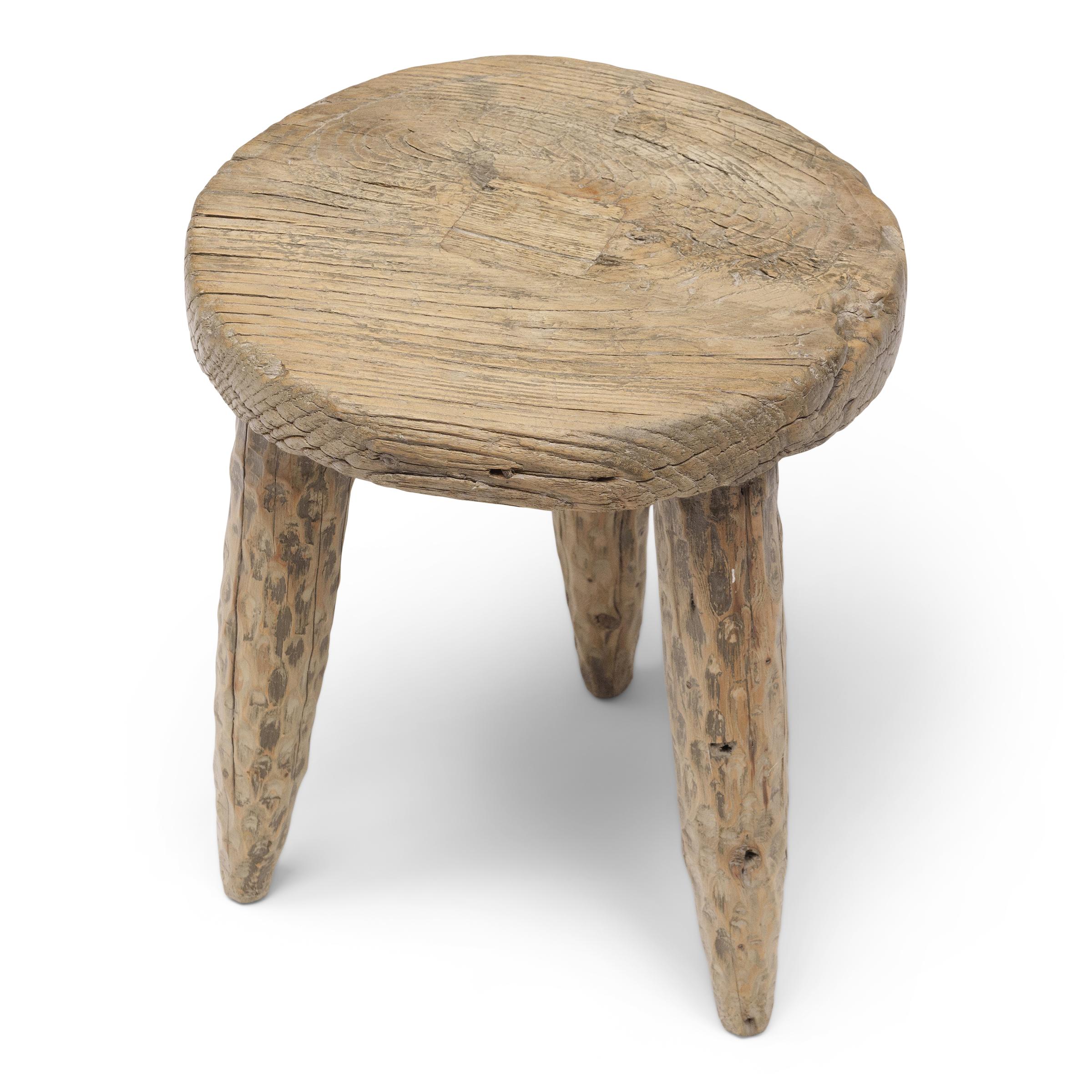 Rustic Patched Side Table For Sale