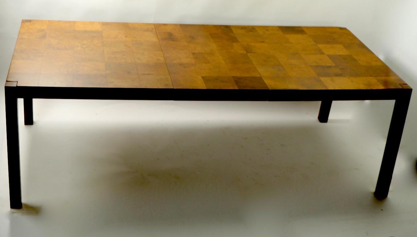 20th Century Patchwork Burl Parsons Dining Table in the style of Baughman