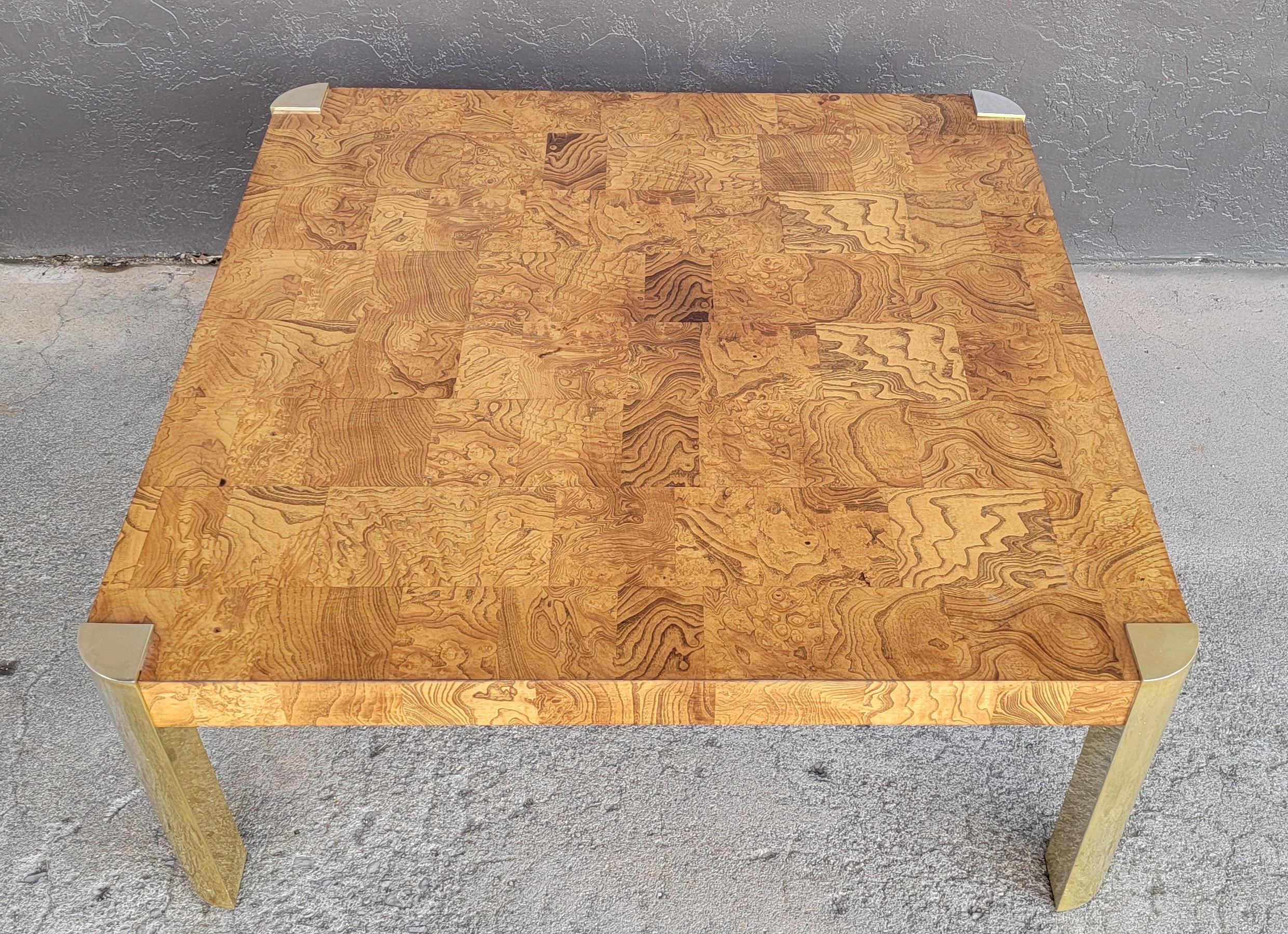 burl wood coffee table