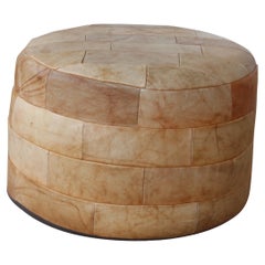Patchwork Camel Leather Ottoman by De Sede, Switzerland, 1960s
