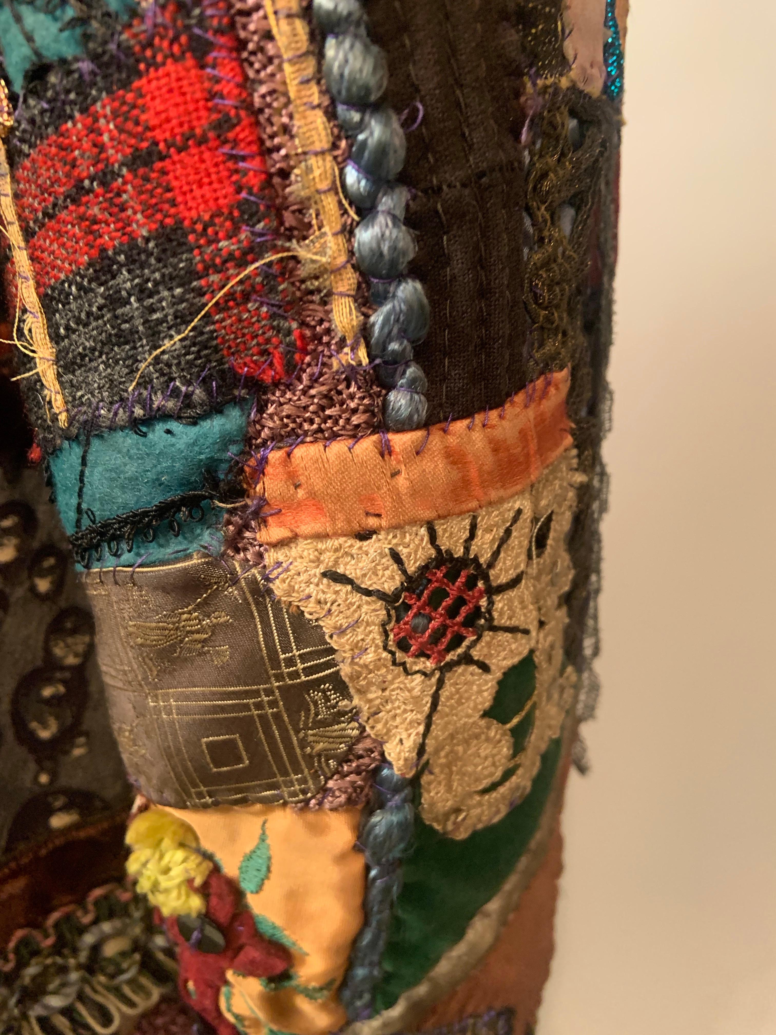 Patchwork Crazy Quilt Vintage Jacket - image 10