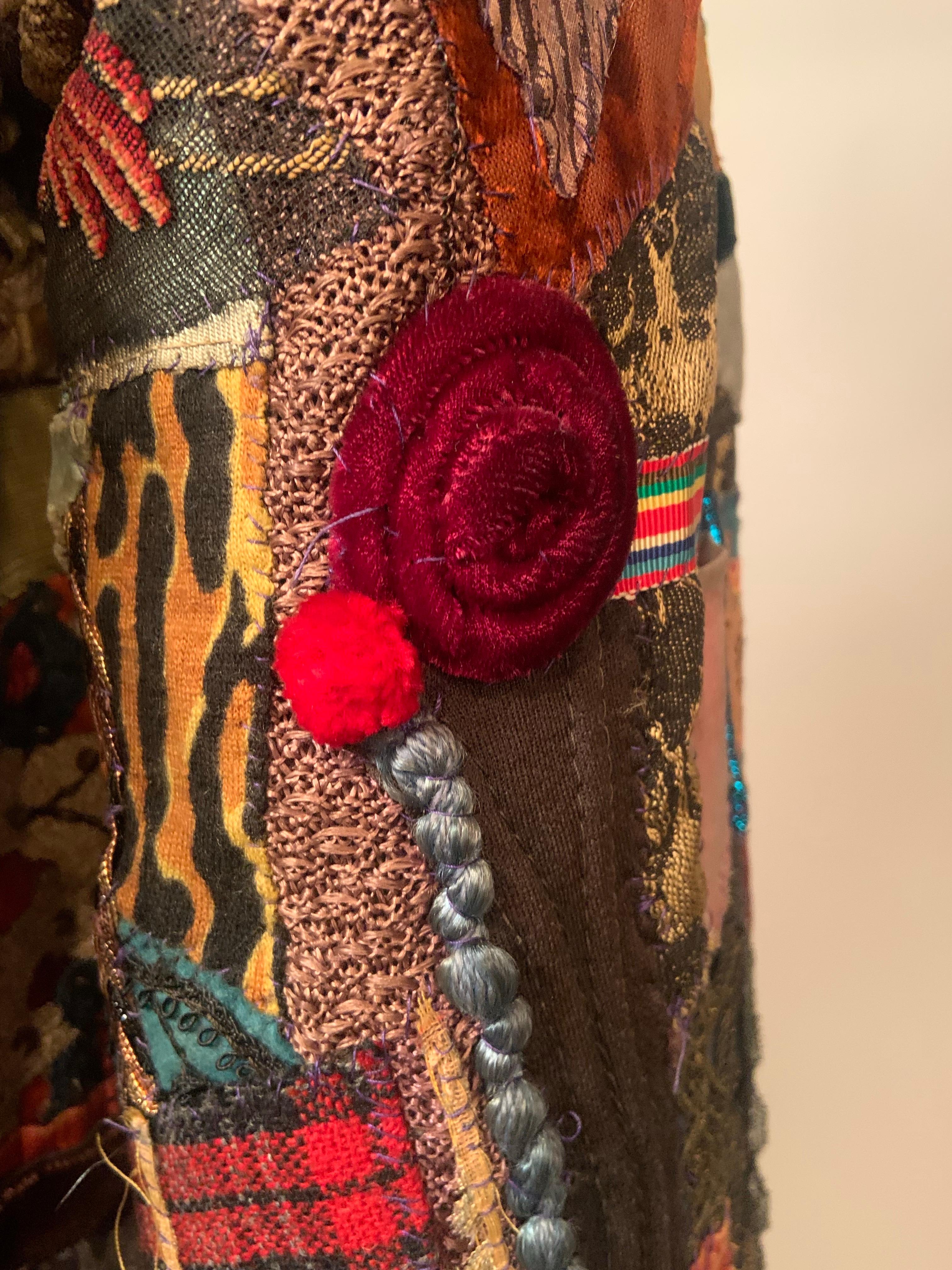 Patchwork Crazy Quilt Vintage Jacket - image 12