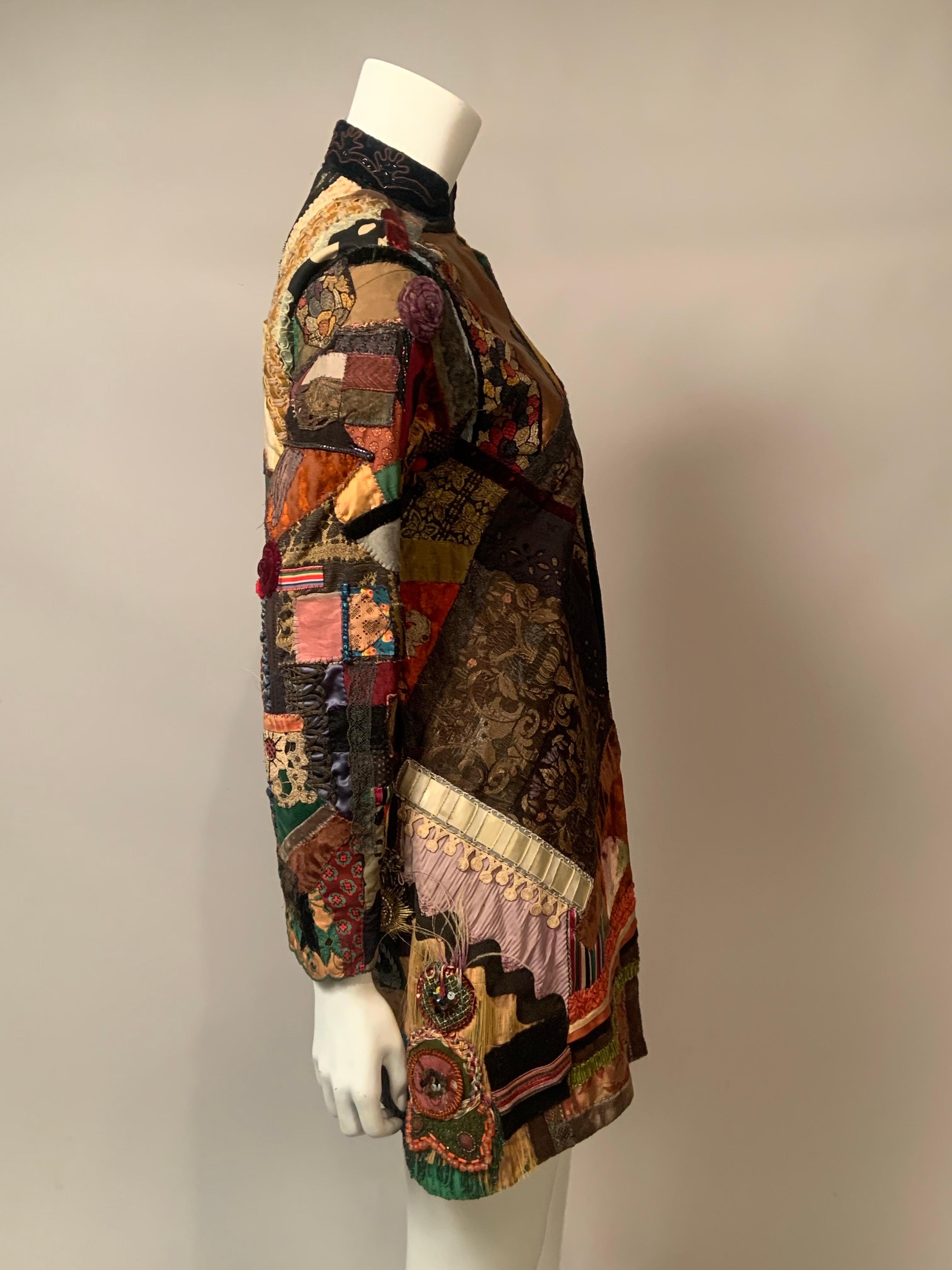 Patchwork Crazy Quilt Vintage Jacket - image 13